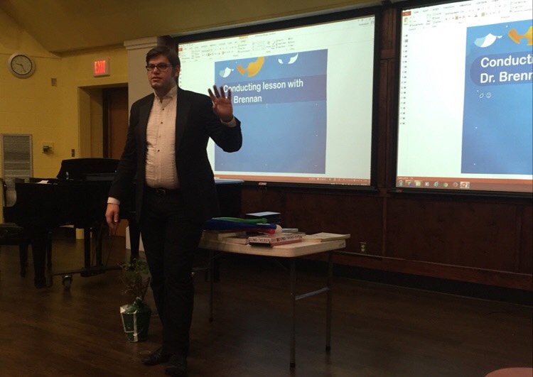 Conducting workshop with Dr. Brennan - Spring 2016